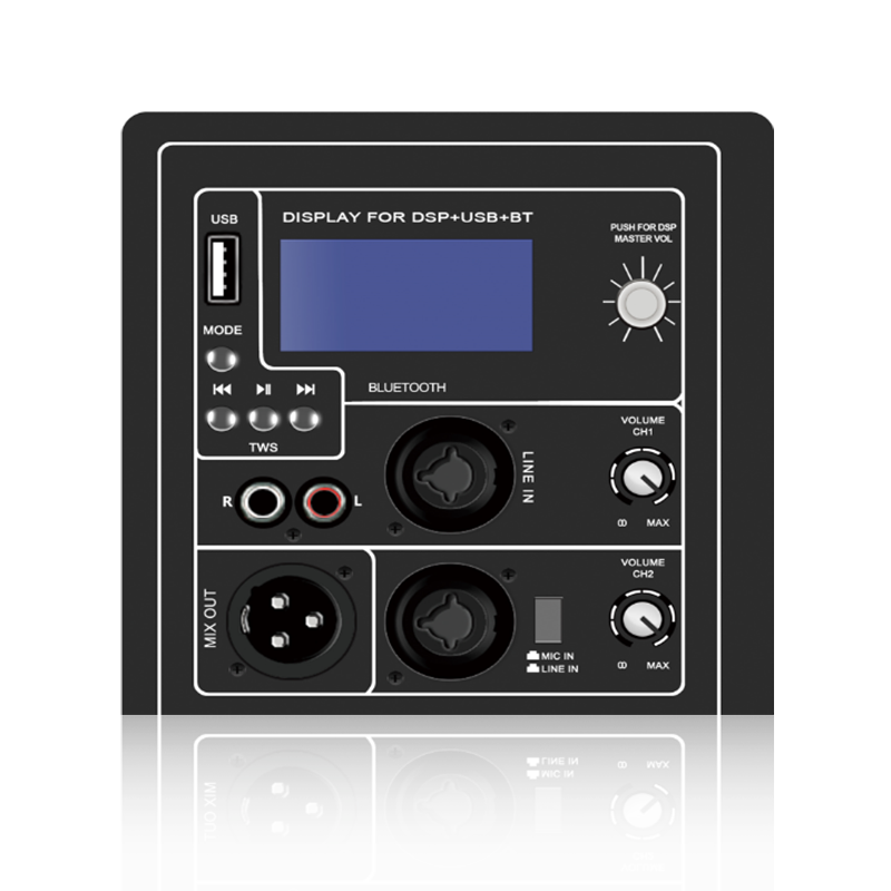 DSP1906: U diskový MP3 přehrávač a integrované ovládání LCD DSP Funkční modul DSP založený na ADAU1701