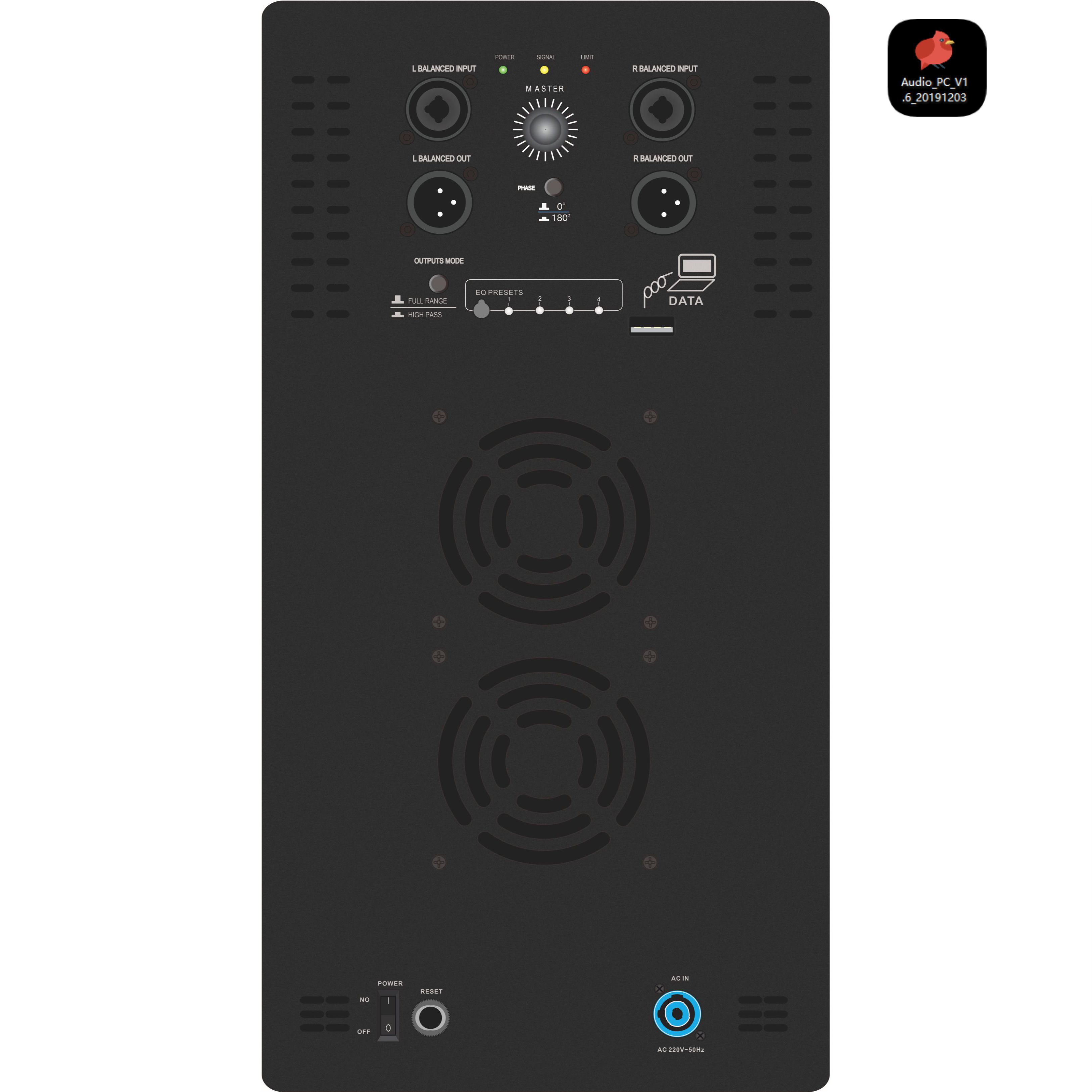 Systémový zesilovač pro subwoofer DSP1904SUB