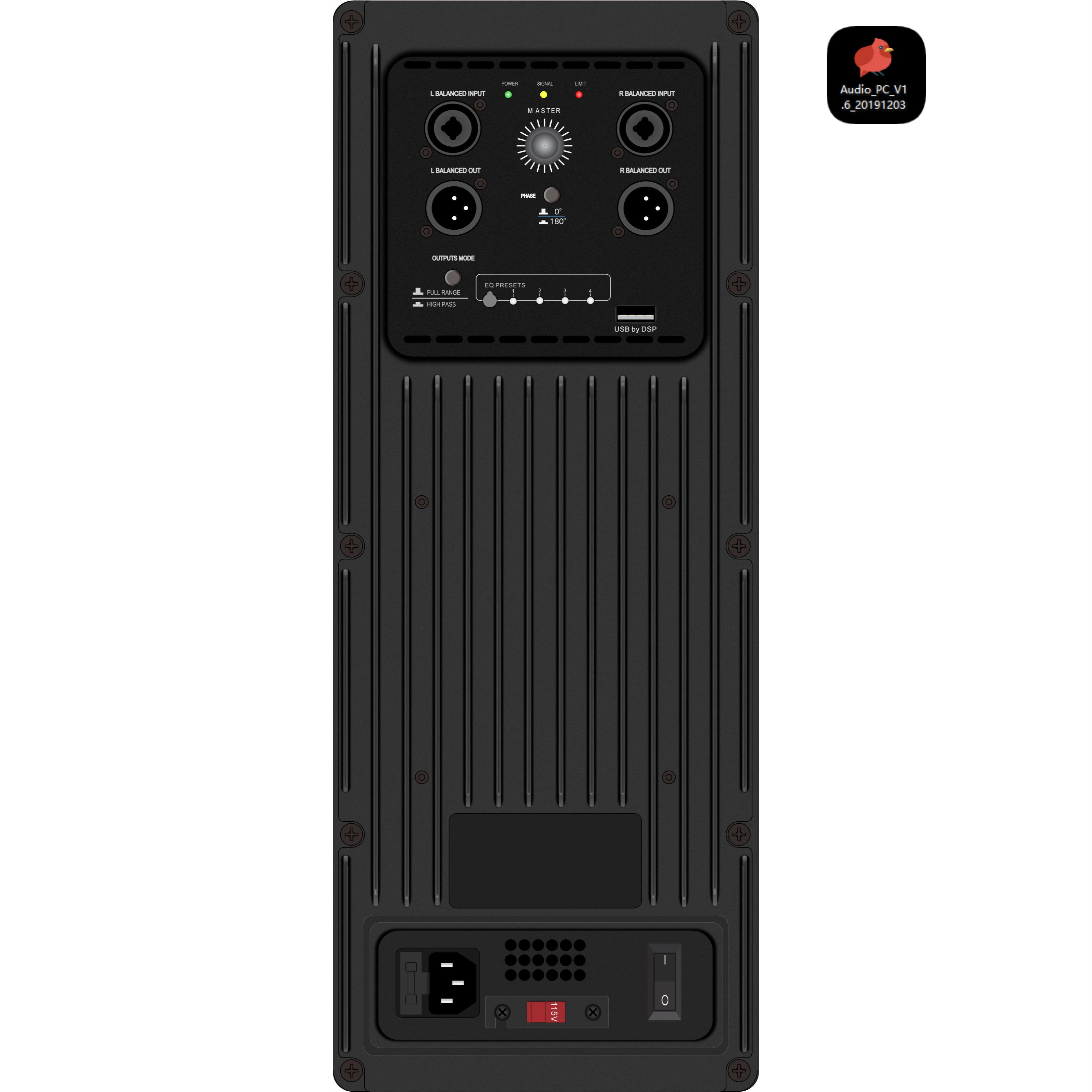 Systémový zesilovač pro subwoofer DSP1904SUB