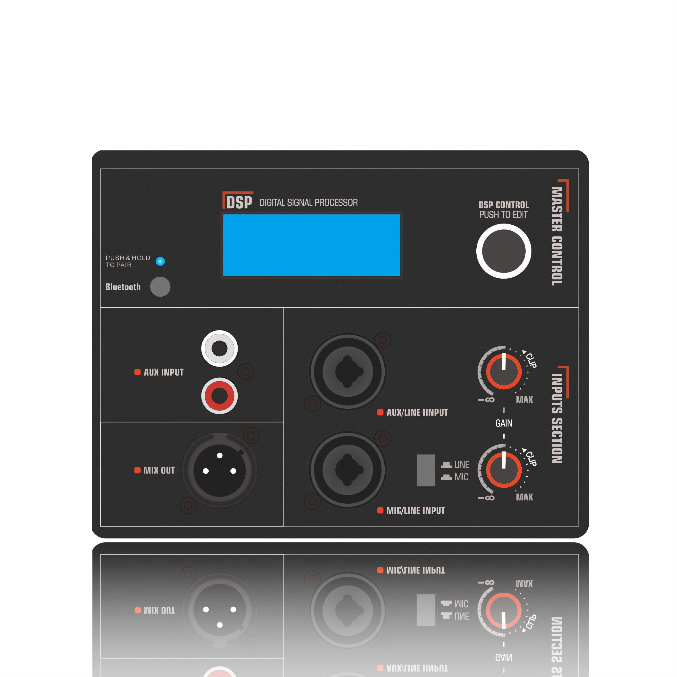DSP1901: Stereo RCA vstup s jedním knoflíkem DSP Control Funkční modul DSP založený na ADAU1701 DSP1901: Stereo RCA vstup s jedním knoflíkem DSP Control Funkční modul DSP založený na ADAU1701