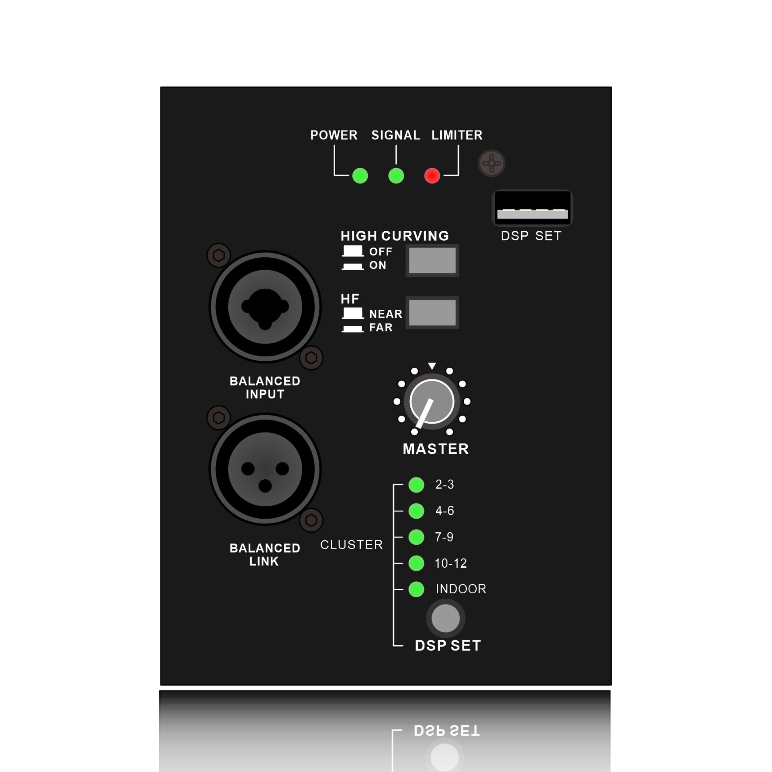HLD10-A: Režim Multi DSP Rreset Kompaktní profesionální systém line array funkční modul DSP