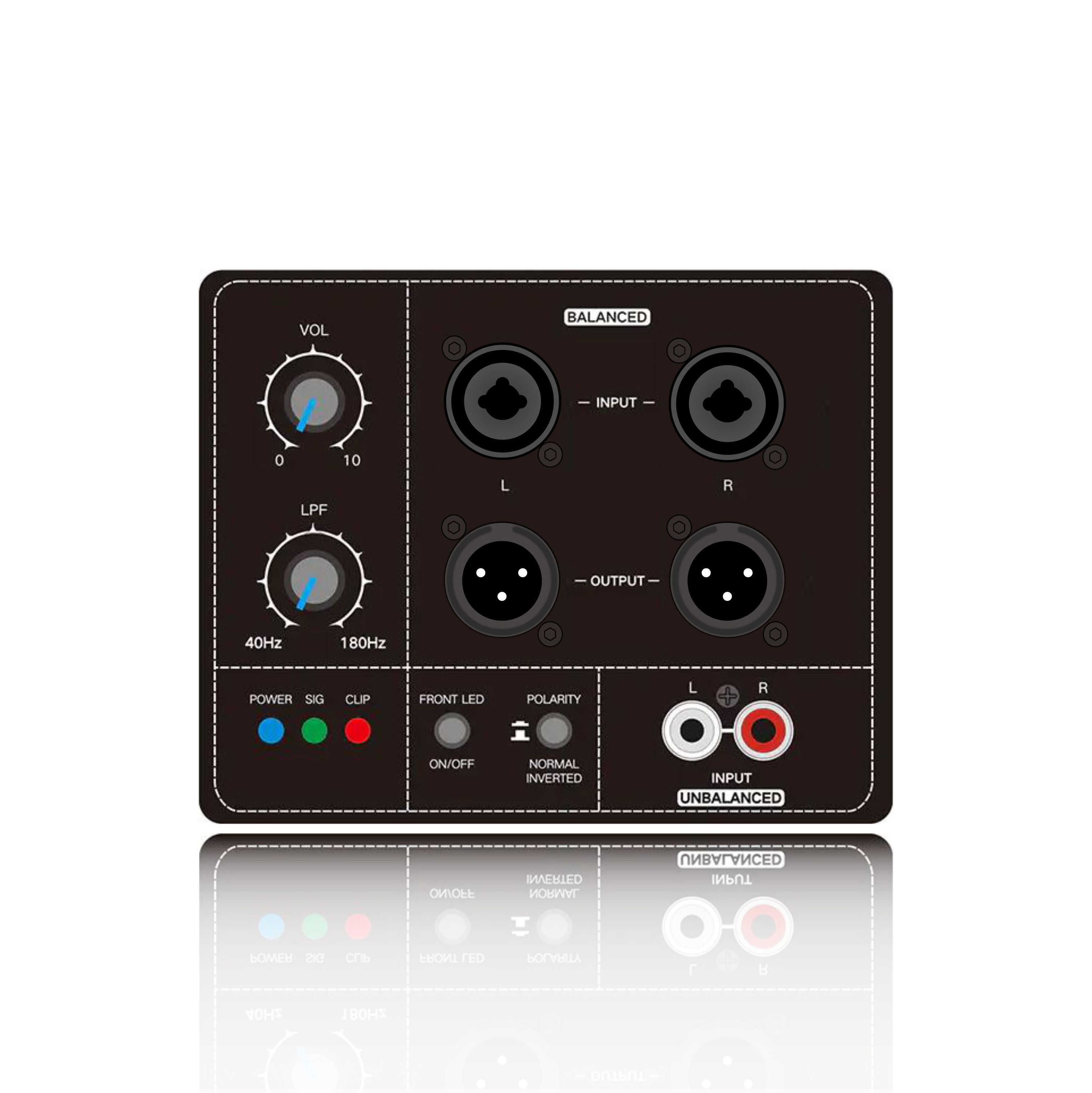 PL78SUB: Funkční modul stereofonního vyváženého a nevyváženého vstupu subwooferu PL78SUB: Funkční modul stereofonního vyváženého a nevyváženého vstupu subwooferu