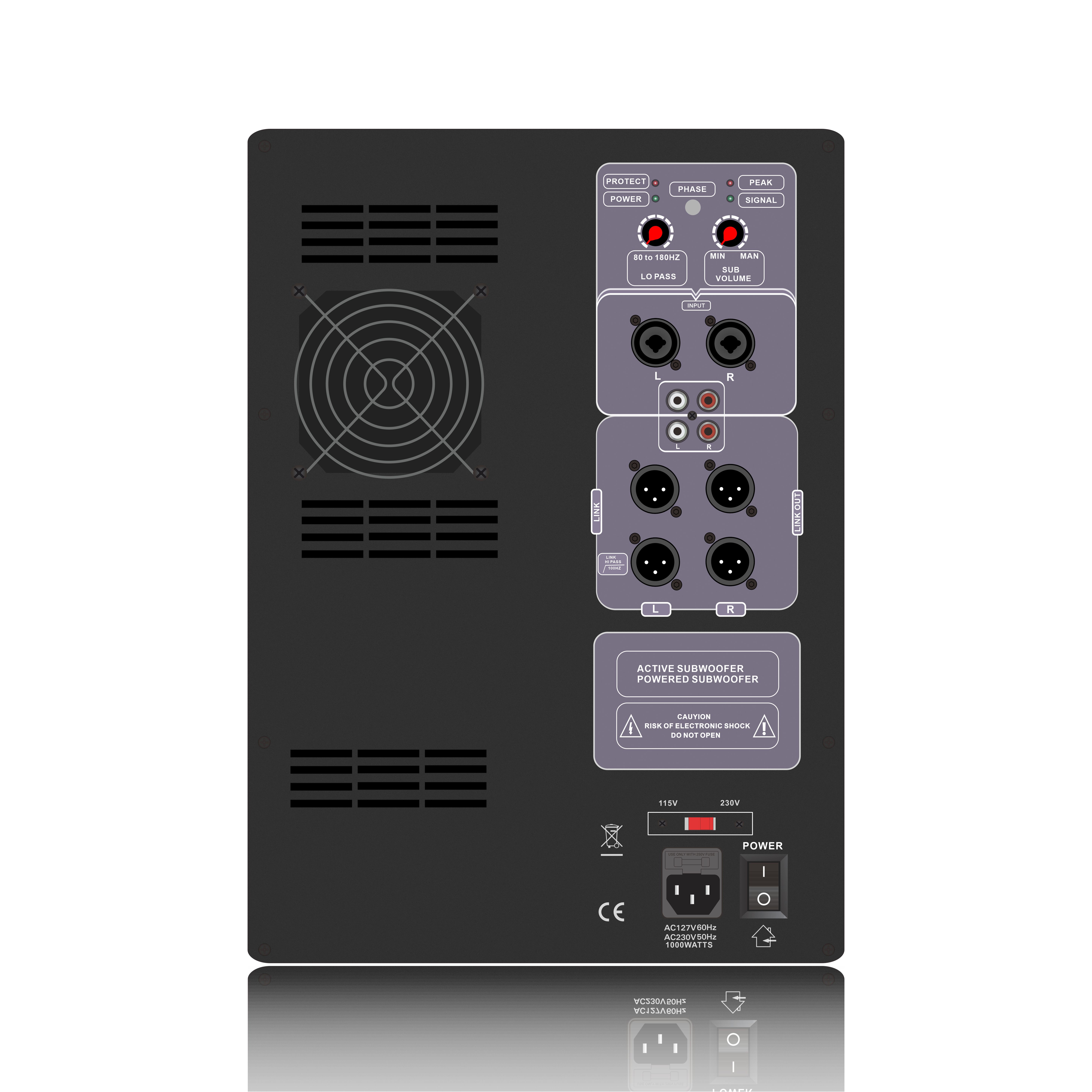 Výkonný 1.0kanálový subwoofer SUB18-600
