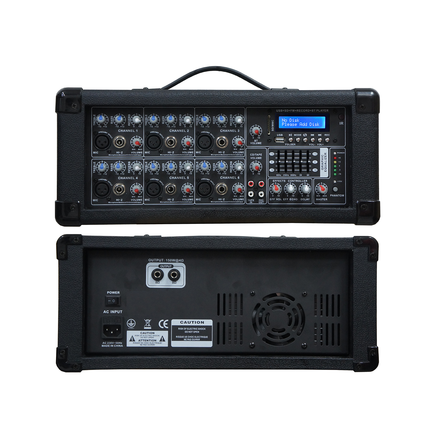 Woodbox 6 kanálový Powered Mixer SB6200